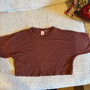 TNA Chocolate Brown Crop Top